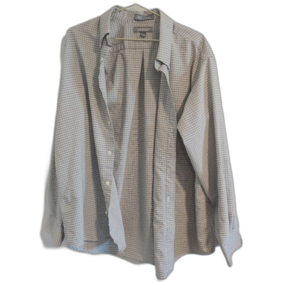 CROFT & BARROW Wrinkle Resistant Oxford Tan Men's Button Down Size 17.5, 34/35 - Picture 1 of 4